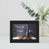 Carte Postale Faire-part Wine_Fromage Enregistrez la date ! (Debout devant)