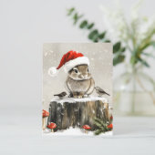 Carte Postale Faire-part Winter Père Noël Bunny Wonderland (Debout devant)