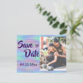 Carte Postale Faire-part Wisps Whimsical | Holo Fairy Pastel Photo Event (Debout devant)