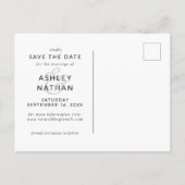 Carte Postale Faire-part Woodland Fox Wedding Enregistrer La Date Photo (Dos)