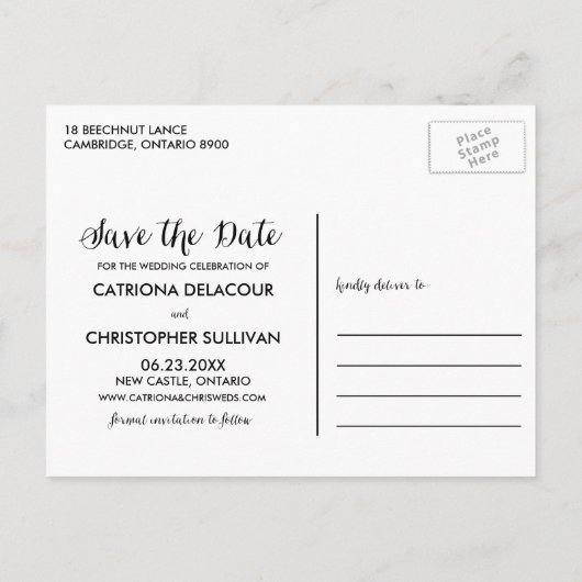 Carte Postale Faire-part Wreath Florale Anémonique blanche Enregistrer la d (Dos)