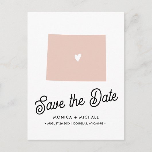 Carte Postale Faire-part WYOMING Mariage de Destination TOUTE COULEUR (Devant)