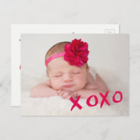 XOXO Valentine's Baby Girl Photo personnalisée éta