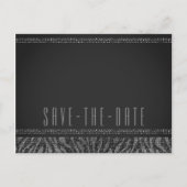 Carte Postale Faire-part Zebra Sparkle Silver & Black Glam Enregistrer la d (Devant)