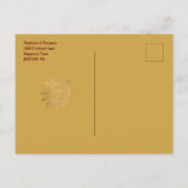 Carte Postale Faire-part Zodiaque Bourgogne Or Gémeaux/Gémeaux céleste (Dos)