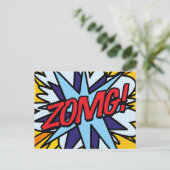 Carte Postale Faire-part ZOMG Votre Bulle de Discussion Fun Rétro (Debout devant)