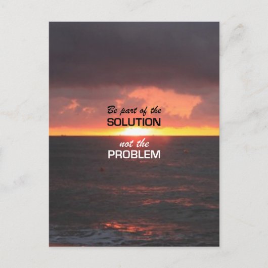 Carte Postale Faire partie de la solution (Devant)