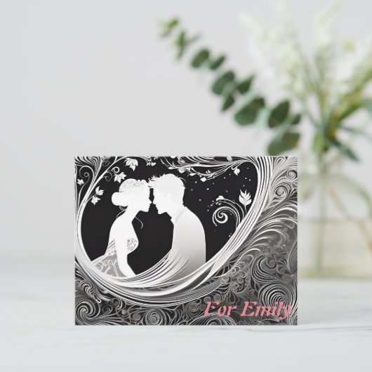 Carte Postale Faire place au testament de la silhouette au contr (Debout devant)