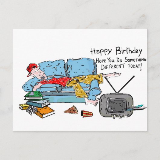 Carte Postale Faire Quelque Chose De Différent Anniversaire (Devant)