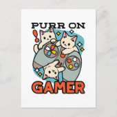 Carte Postale Faire ronronner le joueur - Conception de jeu vidé (Devant)