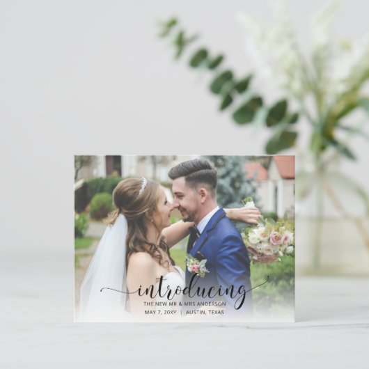 Carte Postale Faire simple script photo annonce de mariage  (Debout devant)