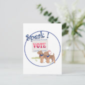 Carte Postale Faire sortir le VOTE (Debout devant)