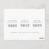 Carte Postale Faire suivre la date Cute Simple Annonce de mariag (Dos)