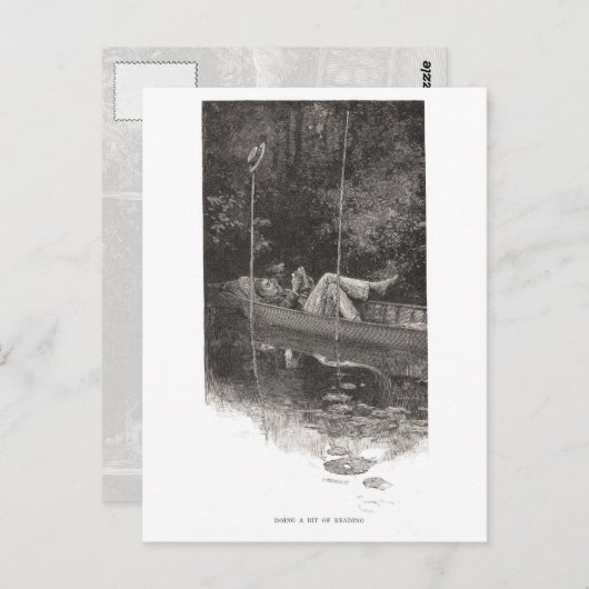 Carte Postale Faire Un Peu De Lecture (Devant / Derrière)