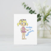 CARTE POSTALE FAIRE UN SPLASH (Debout devant)