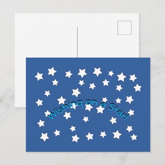 Carte postale - Faire un vœu sur une étoile #2 (Devant / Derrière)