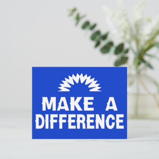 Carte Postale Faire une différence (Debout devant)