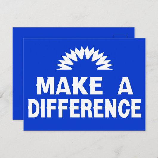 Carte Postale Faire une différence (Devant / Derrière)