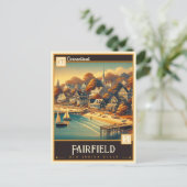 Carte Postale Fairfield, Connecticut | VINTAGE (Debout devant)