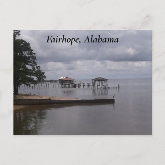 Carte Postale Fairhope, Alabama - Rive Est de Mobile Bay (Devant)