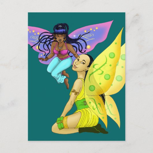 Carte postale Fairies Lil et Trixie (Devant)