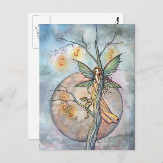 Carte postale Fairy and Cat de Molly Harrison (Devant / Derrière)