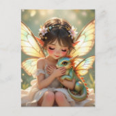 Carte Postale Fairy and Dragon | Keeping in Touch (Devant)