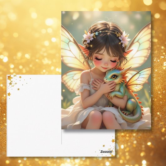 Carte Postale Fairy and Dragon | Keeping in Touch