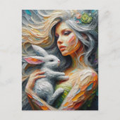 Carte Postale Fairy and her Bunny (Devant)