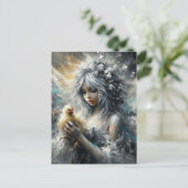 Carte Postale Fairy and her Little Buff Chick (Debout devant)