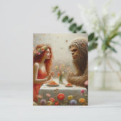 Carte Postale Fairy and Sasquatch Spaghetti Picnic (Debout devant)