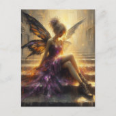 Carte Postale Fairy assis sur les marches (Devant)