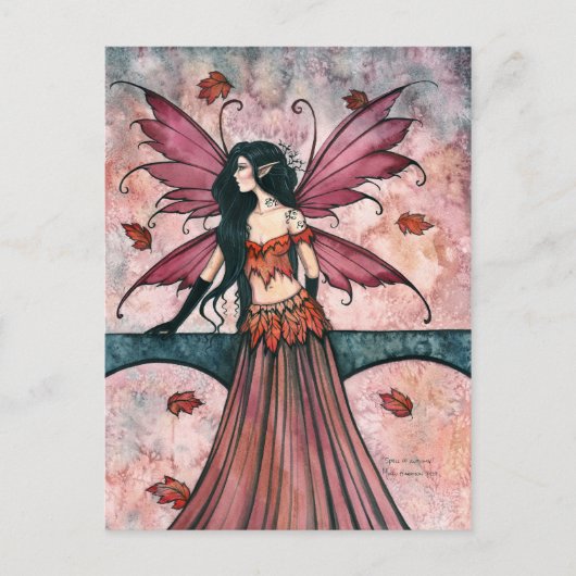 Carte postale Fairy Automne par Molly Harrison (Devant)