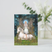 Carte postale Fairy Crystal et Unicorn (Debout devant)