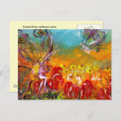CARTE POSTALE FAIRY DES FLEURS ROUGES (Devant / Derrière)