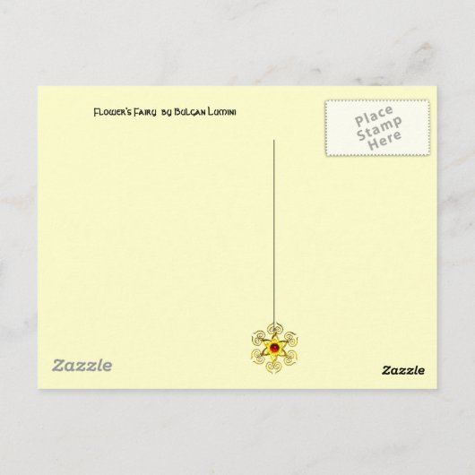 CARTE POSTALE FAIRY DES FLEURS ROUGES (Dos)