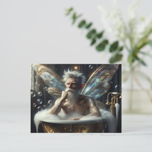 Carte Postale Fairy Elder man dans le Bubblebath (Debout devant)