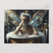 Carte Postale Fairy Elder man dans le Bubblebath (Devant)