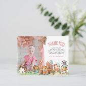 Carte Postale Fairy Forest Premier Anniversaire Photo Merci (Debout devant)