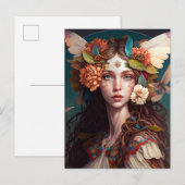 Carte postale Fairy Girl Imaginaire Art (Devant / Derrière)