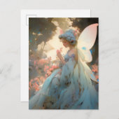Carte Postale Fairy Girl'Imaginaire Art (Devant / Derrière)