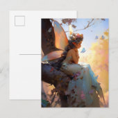 Carte Postale Fairy Girl'Imaginaire Art (Devant / Derrière)