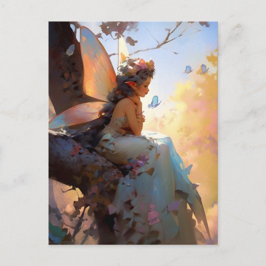 Carte Postale Fairy Girl'Imaginaire Art (Devant)