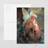 Carte Postale Fairy Girl'Imaginaire Art (Devant / Derrière)