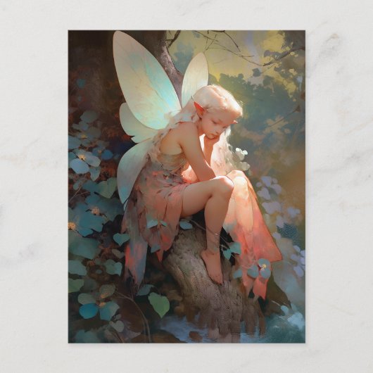 Carte Postale Fairy Girl'Imaginaire Art (Devant)