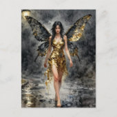 Carte Postale Fairy in a Gold Dress (Devant)
