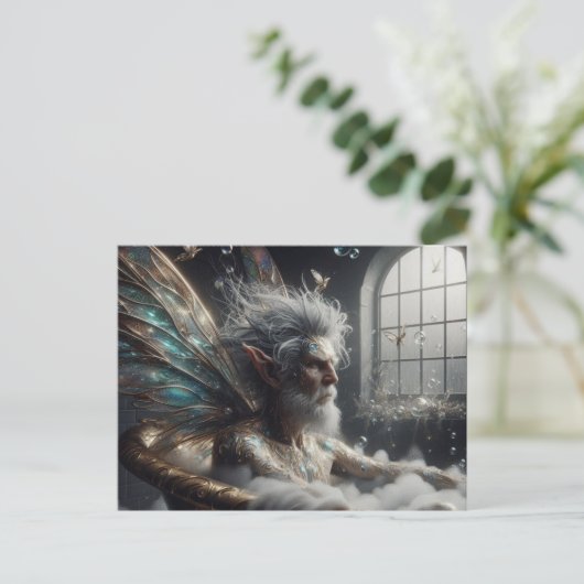 Carte Postale Fairy King prend un bain dans un bain d'or (Debout devant)