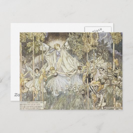 Carte Postale Fairy Midsummer Night's Dream 1907 (Devant / Derrière)