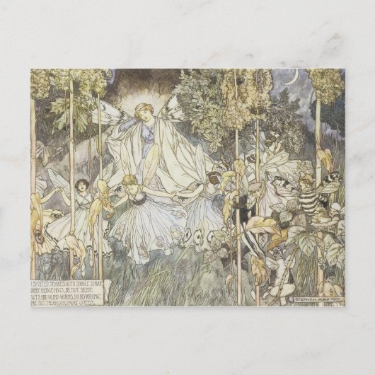 Carte Postale Fairy Midsummer Night's Dream 1907 (Devant)