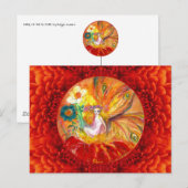 Carte Postale FAIRY OF THE FLOWERS Red Yellow Imaginaire (Devant / Derrière)